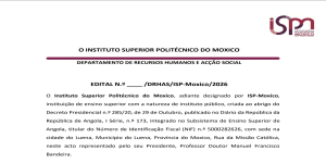 Edital de Abertura do Concurso Público para Recrutamento de Pessoal Docente e de Investigação Científica